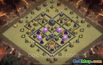 Best Anti 3 Stars TH9 War Base 2023 - Clash of Clans #19568