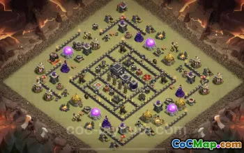 Best Anti-3 Stars TH9 War Base | Clash of Clans #24711