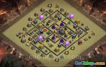 Best Anti 3 Stars TH9 War Base with Link | Clash of Clans #24679