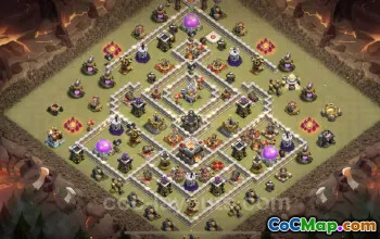 Best Anti 3 Stars War Base TH11 - Clash of Clans #20434