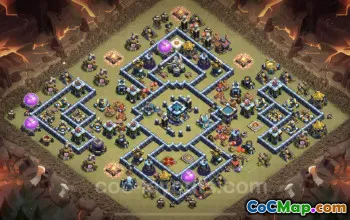 Best Anti 3 Stars War Base TH13 - Legend League Link #25961