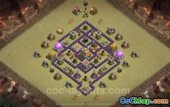 Best Anti 3 Stars War Base TH7 | Clash of Clans Defense #24155