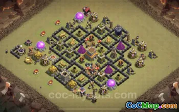 Best Anti 3 Stars War Base TH8 - Clash of Clans Link #24550