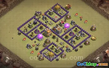 Best Anti Air TH7 War Base - Clash of Clans #24044