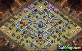 Best Anti Everything TH12 War Base - Clash of Clans #25533