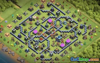 Best Anti-Everything TH13 Base Link - Clash of Clans #21396