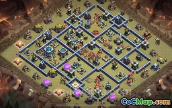 Best Anti-Everything TH13 War Base Copy with Link #25917