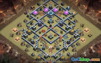 Best Anti-Everything TH13 War Base with Copy Link #25745