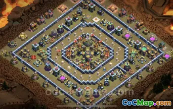 Best Anti-Everything TH14 War Base - Clash of Clans #21798