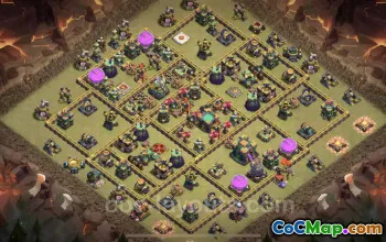 Best Anti-Everything TH14 War Base with Link for Clash of Clans #26121