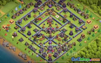 Best Anti Everything TH15 Base Link - Clash of Clans #22072
