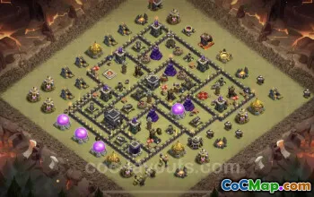 Best Anti-Everything TH9 War Base with Link - 2023 #19481