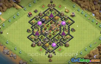 Best Anti-Loot TH8 Base - Unbeatable Hybrid Design #24477