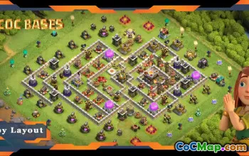 Best Anti Trophy Base TH11 - Hybrid Layout & Links | COC #20225