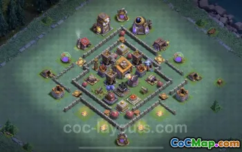Best BH6 Anti 2 Star Base Designs with Links - Clash of Clans #22866
