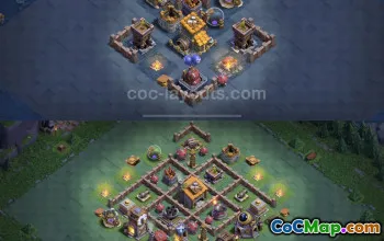 Best BH6 Anti 2 Star Base Designs with Links - Clash of Clans #22963