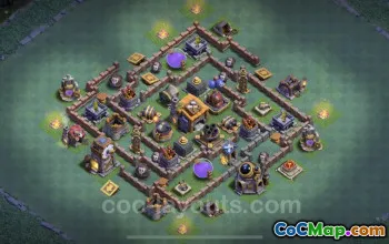 Best BH7 Anti 2 Stars Base Design - Clash of Clans Link #23028