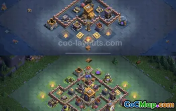 Best BH7 Anti Everything Base Design with Link - Clash of Clans #23033