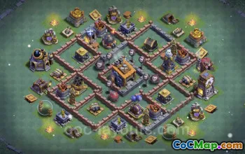 Best BH8 Anti 2 Star Base Designs with Links - Clash of Clans #23068