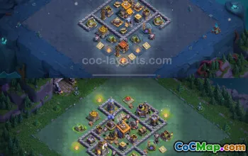Cea mai bună bază anti-2 stele BH8 pentru Clash of Clans 2024 #17848