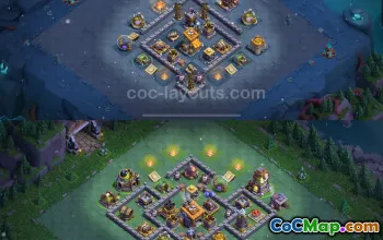 Cea mai bună bază BH8 Anti 2 Stele | Clash of Clans 2024 #17846