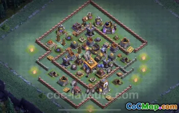 Best BH8 Anti Everything Base Design with Link - Clash of Clans #23086