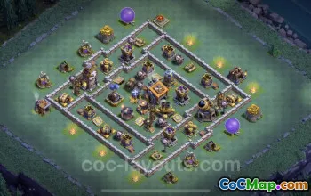 Best BH9 Anti 2 Star Base Designs & Links - Clash of Clans #23125