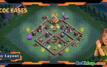 أفضل تصميم أساسي لقاعة البناء 08 مع الروابط - Clash of Clans #18479