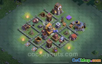 Best Builder Hall 4 Anti 2 Stars Base - Clash of Clans 2023 #17799