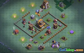 Best Builder Hall 4 Base with Link - Clash of Clans #22731