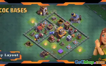 Pangkalan Hall 4 Pembangun Terbaik dengan Tautan - Clash of Clans BH04 #18369