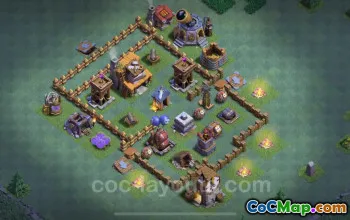 Best Builder Hall 4 Base with Link - Clash of Clans BH4 #22766