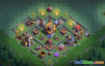Best Builder Hall 4 Trophy Base Designs - Clash of Clans #18851