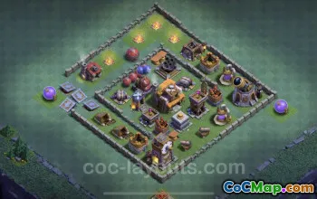 Best Builder Hall 5 Anti 2 Stars Base Design - Clash of Clans #22848