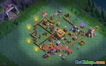 Best Builder Hall 6 Trophy Base - Anti 3 Star Design | CoC #23787