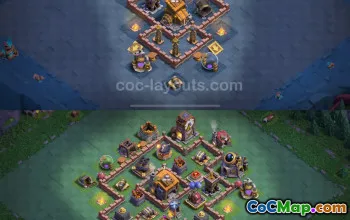 Best Builder Hall 7 Anti 2 Stars Base 2024 - Clash of Clans #22973