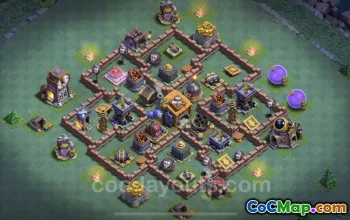 Best Builder Hall 7 Anti 2 Stars Base Design - Clash of Clans #22968
