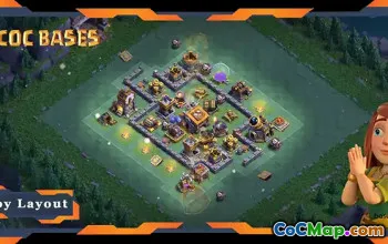 Best Builder Hall 9 Base: Anti 3 Star Layout & Link #21849