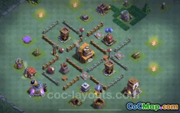 Best Builder Hall Level 4 Base with Link - Clash of Clans #22757