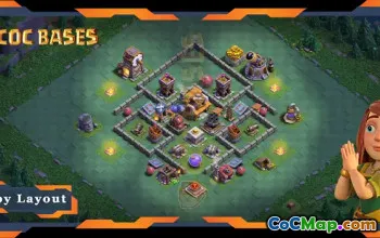 Cea mai bună bază de nivel 5 din sala constructorului cu link - Clash of Clans #18401