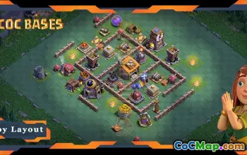Best Builder Hall Level 6 Base Design & Link - COC BH06 #21629