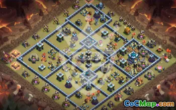 Best Clan War Base Layout for Town Hall 13 #56417