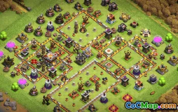 Nejlepší rozvržení základny COC pro radnici 11: Odkazy a mapy #14477