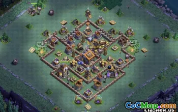 Bästa COC Builder Hall 9 Baslayouter & jordbrukskartor #14376
