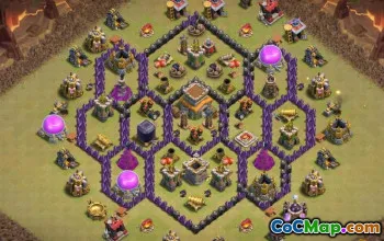 Melhores layouts de COC para a prefeitura 8: Guerra, Troféu e Híbrido #13681