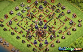 最佳COC市政厅10基础布局和地图 - 立即复制！ ＃12597