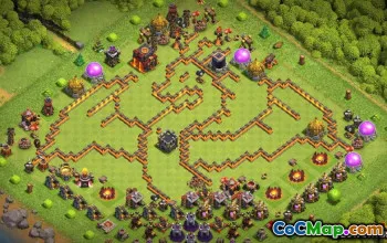 Najlepszy ratusz COC 10 Układy i mapy bazy | Skopiuj teraz! #13231