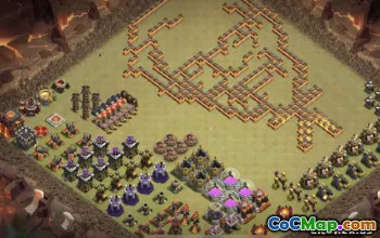 最佳COC市政厅10基础布局和地图 - 立即复制！ ＃9797