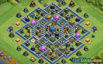 最好的COC市政厅12种农业和奖杯的基本布局＃11042