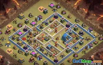 Najlepszy ratusz COC 12 Układy podstawowe do wojny i trofea #13845